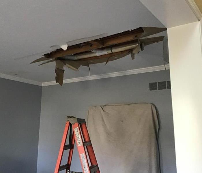 ceiling pipes exposed